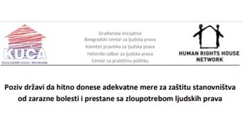 Poziv državi da hitno donese adekvatne mere za zaštitu stanovništva od zarazne bolesti i prestane sa zloupotrebom ljudskih prava