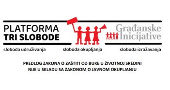 PREDLOG ZAKONA O ZAŠTITI OD BUKE U ŽIVOTNOJ SREDINI NIJE U SKLADU SA ZAKONOM O JAVNOM OKUPLJANJU